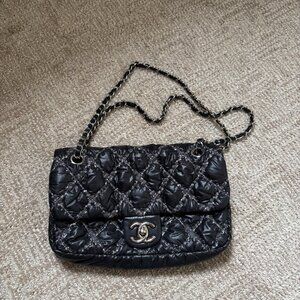 CHANEL Tweed Stitch Bubble Flap Bag